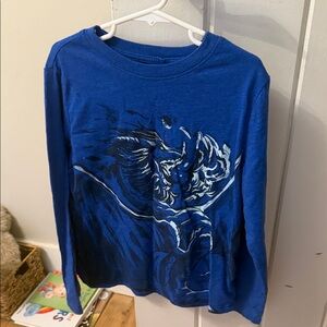 Cat & Jack Blue Long Sleeve Graphic Tee